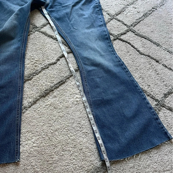 River Island flare jeans high rise sculpt raw hem plus size 14 new - Picture 7 of 13